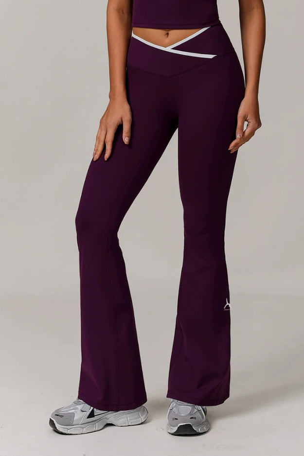 Two colors set - thank top long tights- purple