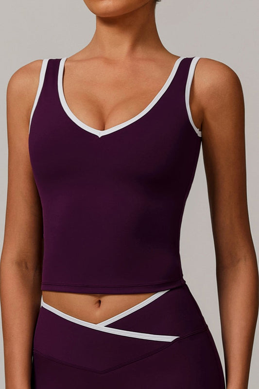 Two colors set - thank top long tights- purple
