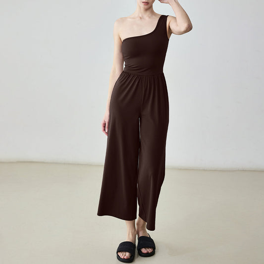 Wide one-shoulder overall