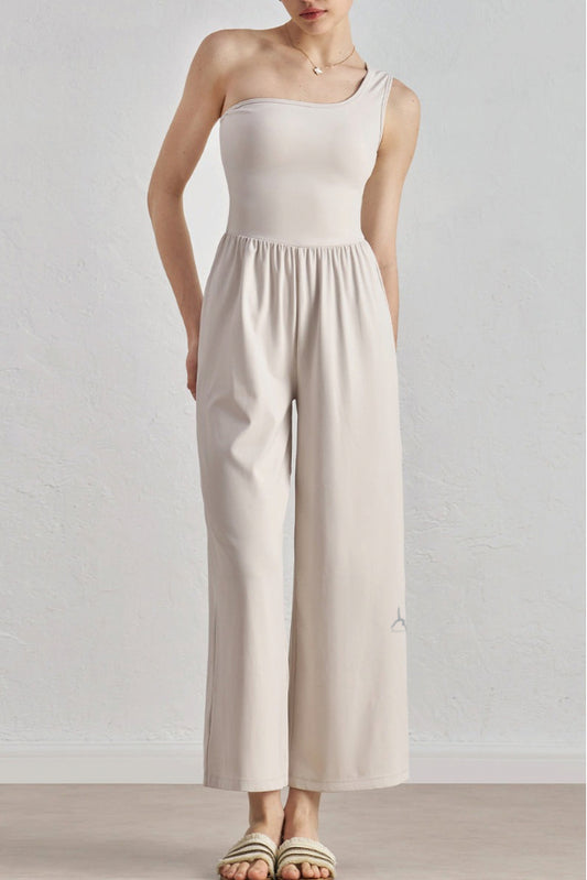 Wide one-shoulder overall